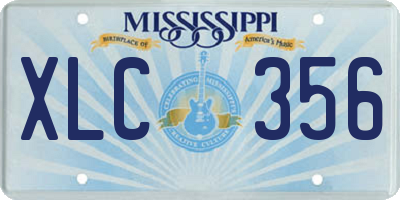 MS license plate XLC356