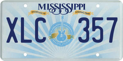 MS license plate XLC357