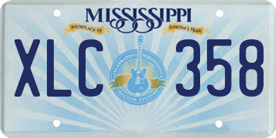 MS license plate XLC358