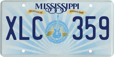 MS license plate XLC359