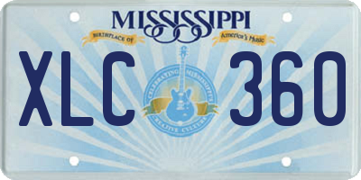 MS license plate XLC360