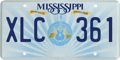 MS license plate XLC361