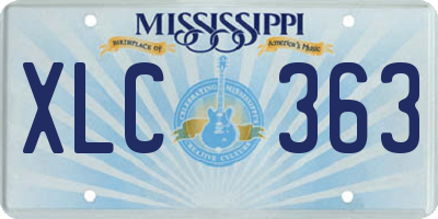 MS license plate XLC363