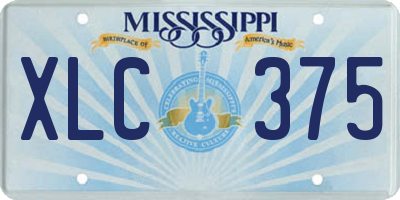 MS license plate XLC375