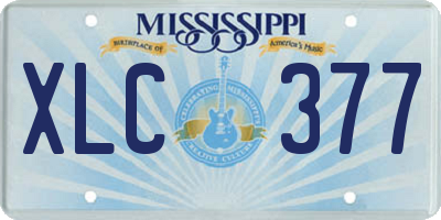 MS license plate XLC377