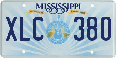MS license plate XLC380