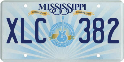 MS license plate XLC382