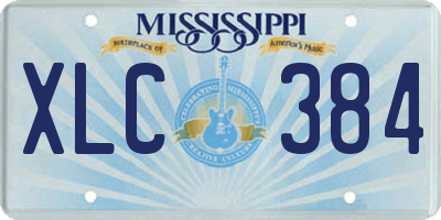 MS license plate XLC384