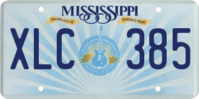 MS license plate XLC385