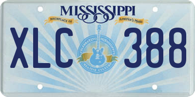 MS license plate XLC388