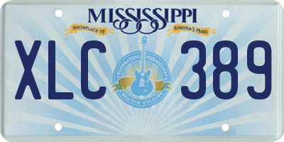 MS license plate XLC389