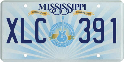 MS license plate XLC391
