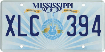 MS license plate XLC394