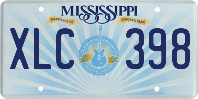 MS license plate XLC398