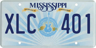MS license plate XLC401