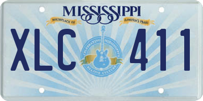 MS license plate XLC411