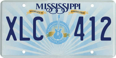 MS license plate XLC412