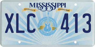 MS license plate XLC413