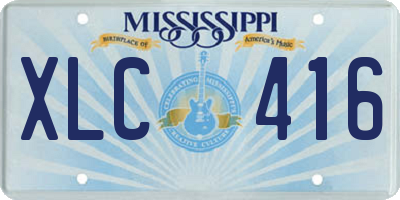 MS license plate XLC416