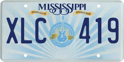 MS license plate XLC419