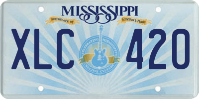 MS license plate XLC420