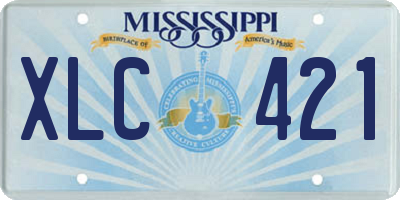 MS license plate XLC421