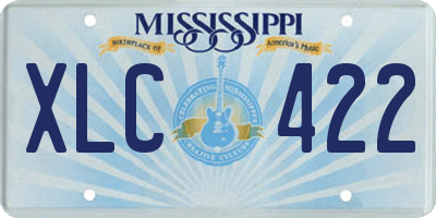 MS license plate XLC422