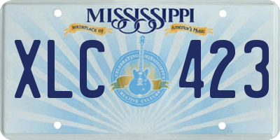 MS license plate XLC423