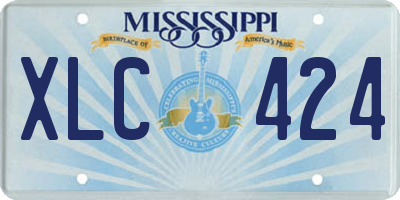 MS license plate XLC424