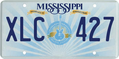 MS license plate XLC427