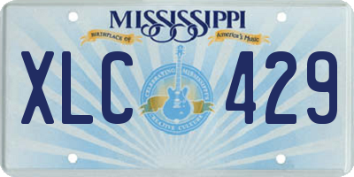MS license plate XLC429