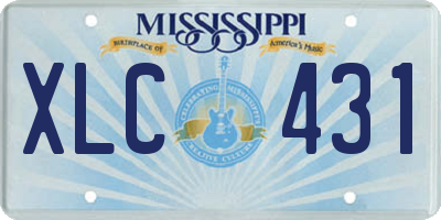 MS license plate XLC431