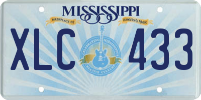 MS license plate XLC433