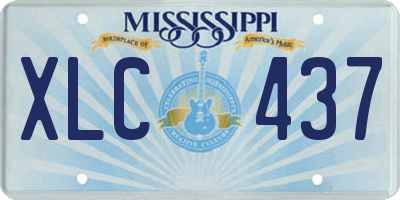 MS license plate XLC437