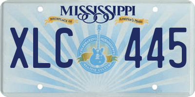 MS license plate XLC445