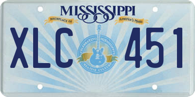 MS license plate XLC451