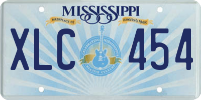 MS license plate XLC454