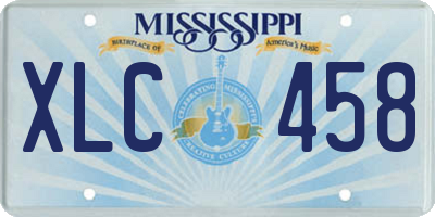 MS license plate XLC458