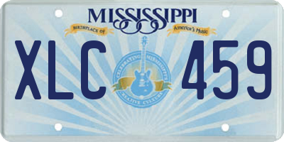 MS license plate XLC459