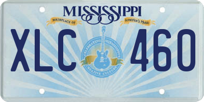 MS license plate XLC460