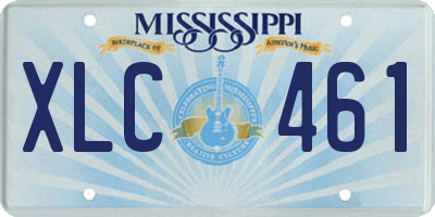 MS license plate XLC461