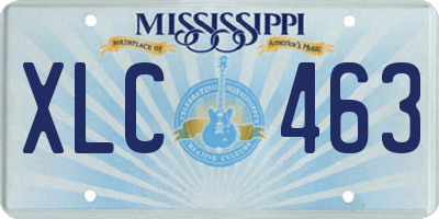 MS license plate XLC463