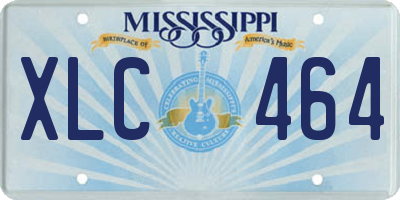 MS license plate XLC464