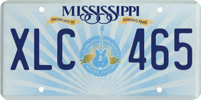 MS license plate XLC465