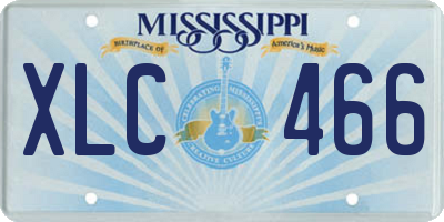 MS license plate XLC466
