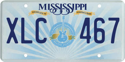 MS license plate XLC467