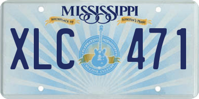 MS license plate XLC471