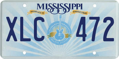 MS license plate XLC472
