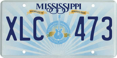 MS license plate XLC473