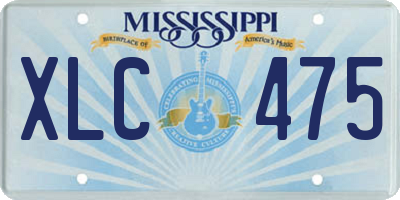 MS license plate XLC475